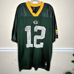 Green Bay Packers Reebok #12 Rodgers Jersey Size Large Shirt